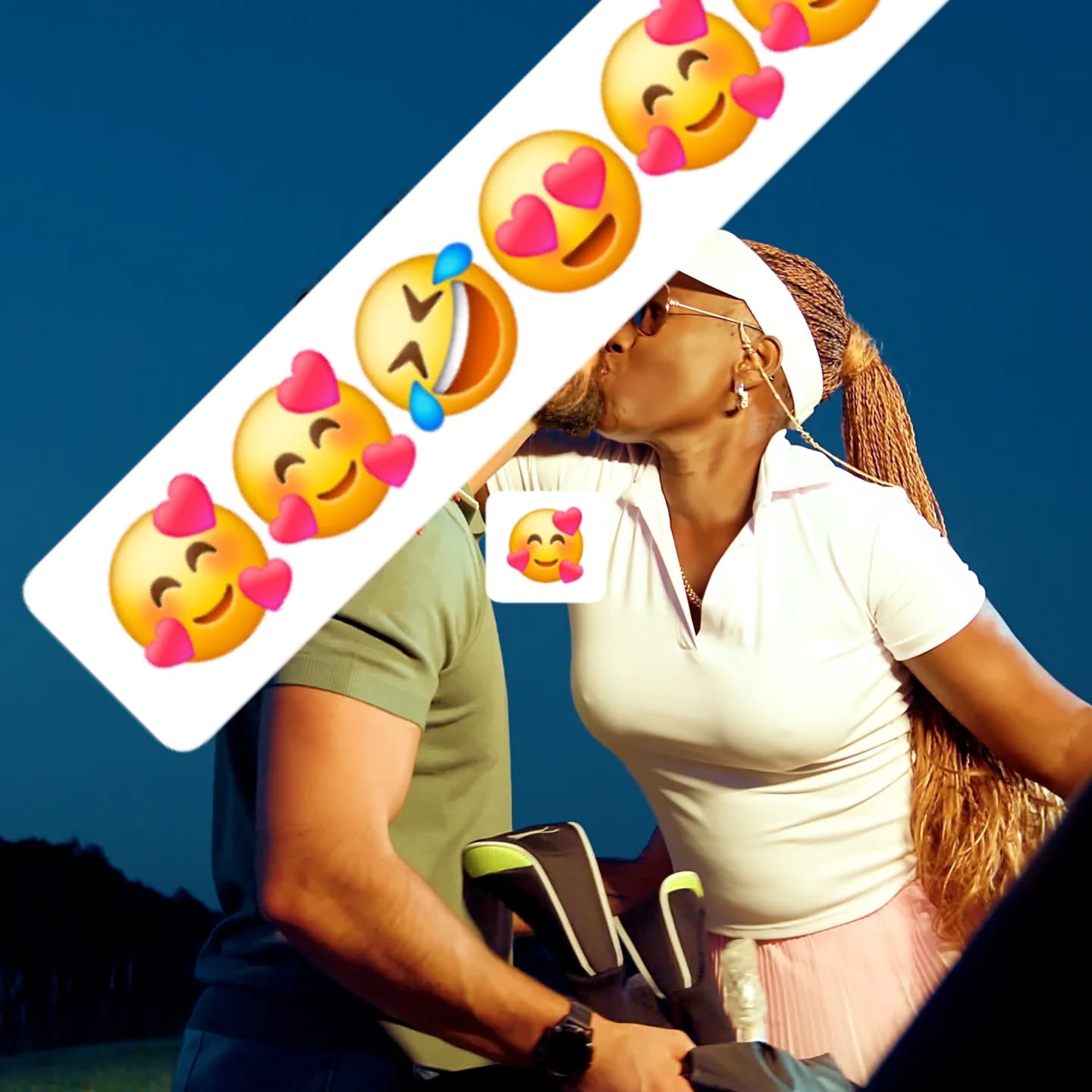 Akothee kisses her new mzungu lover playing golf in Johannesburg, South Africa.