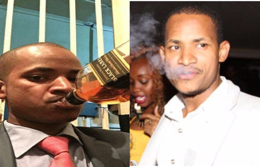 Babu Owino smoking and drinking