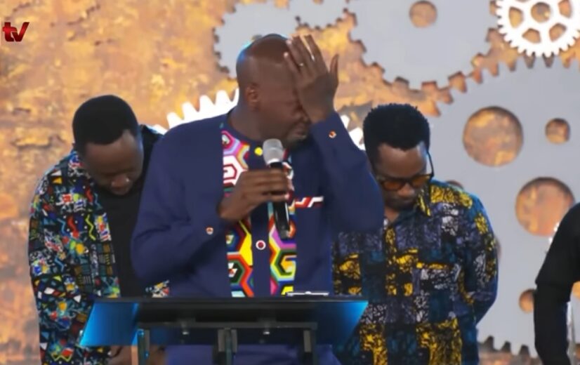 DJ Krowbar breaks down during wife memorial service
