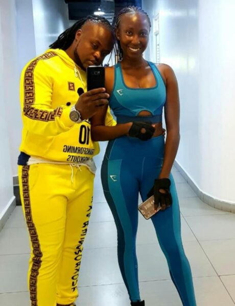 Alphy Migasha poses with one of this trainees. PHOTO/X@TikTokGossipKe