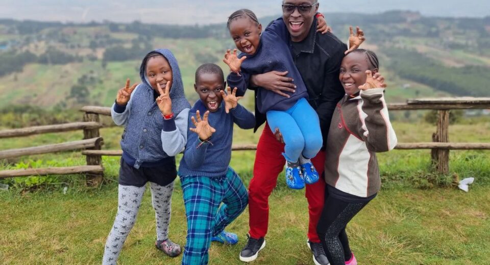 Obinna with some of his children