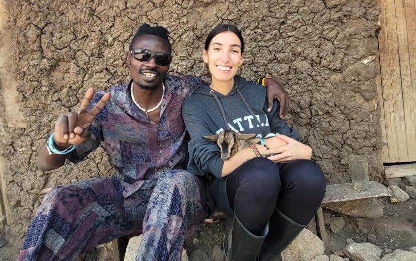 Iam Marwa with his ex partner Rocio Cabrera