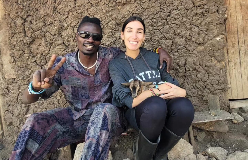 Iam Marwa with his ex partner Rocio Cabrera