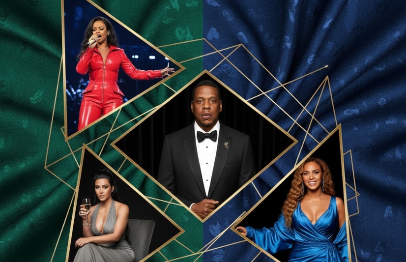 Jay Z, Rihanna, Kim Kardashian, Beyonce together