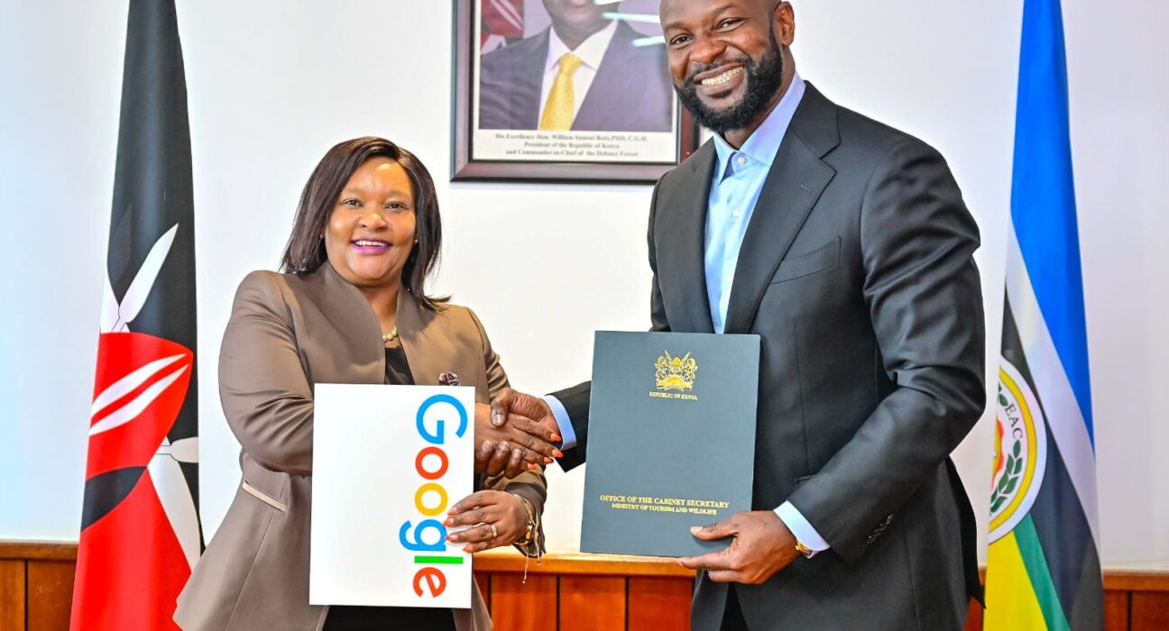 Hon Miano CS Toursim and Wildlife with Alex Okosi Google Managing Director Africa(2)