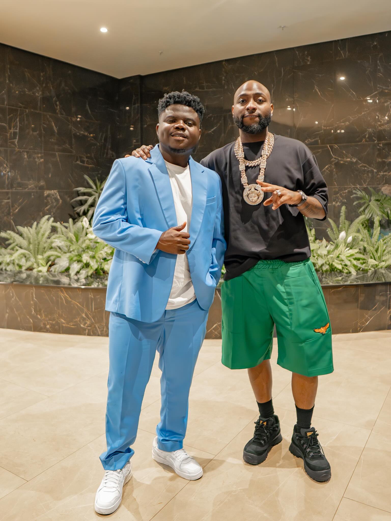 Wode Maya and Davido in Lusaka City in Zambia