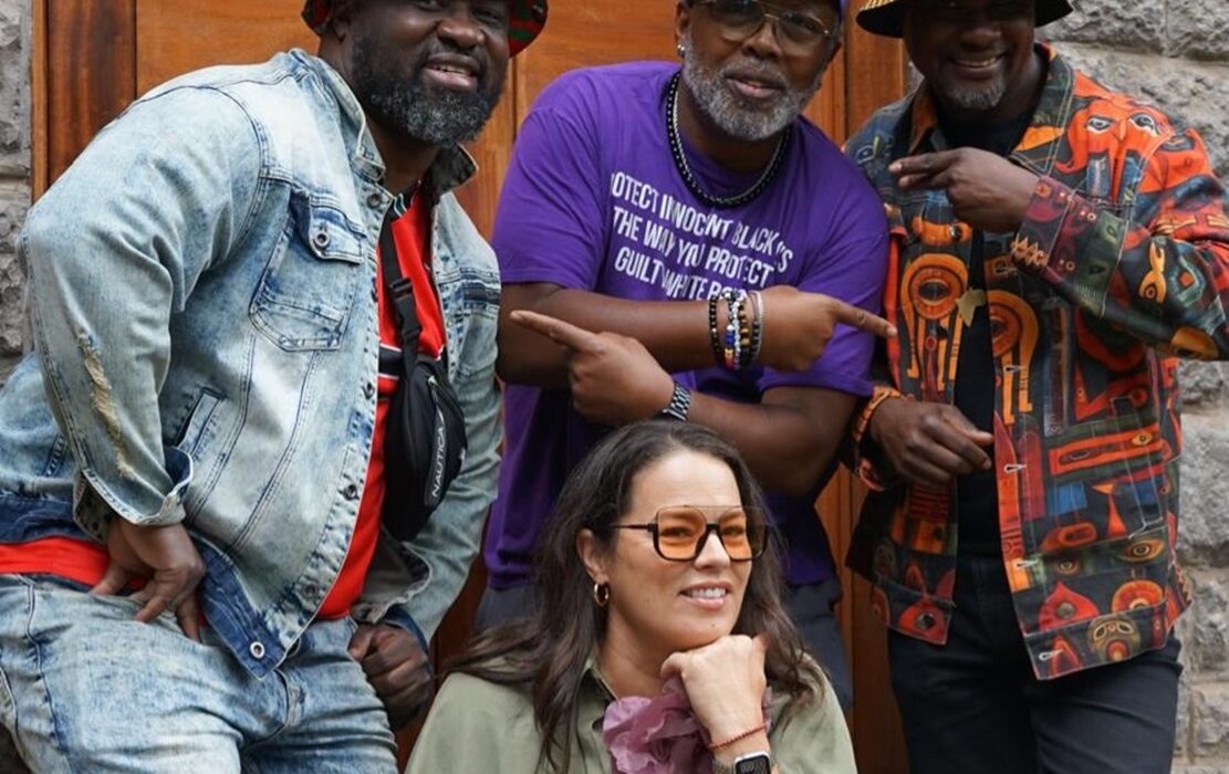 Alphabet Rockers posing with Jabali Afrika in Nairobi