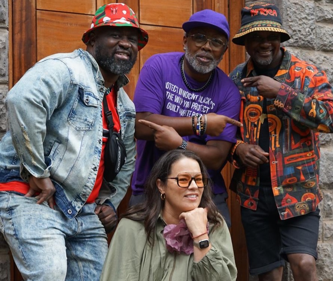 Alphabet Rockers posing with Jabali Afrika in Nairobi